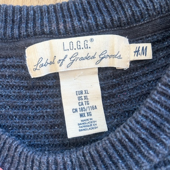 H&M Navy Blue Ribbed Sweater - Picture 2 of 4